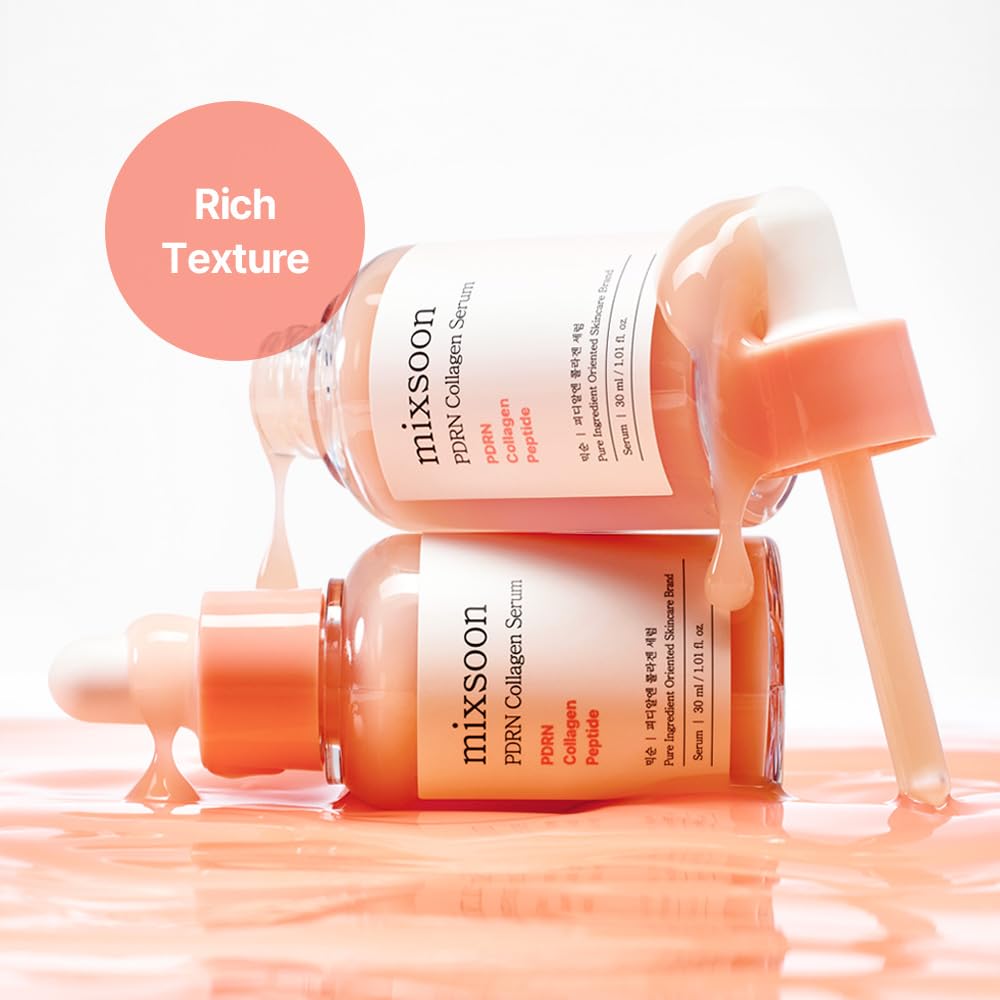 Mixsoon PDRN Collagen Serum glass-skin look on clean skin