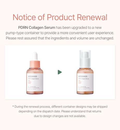 Mixsoon PDRN Collagen Serum packaging front highlighting premium skincare