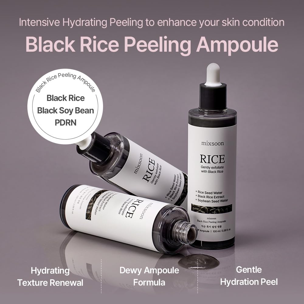Mixsoon ampoule close-up showcasing lightweight texture for gentle exfoliation