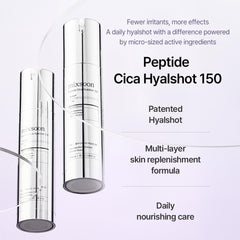 Mixsoon Peptide Cica Hyalshot 150, lightweight texture shown on skin, non-sticky finish.