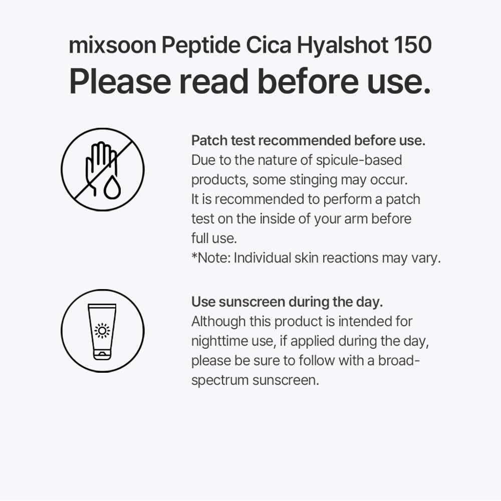 Mixsoon Peptide Cica Hyalshot 150 morning routine shot for dewy skin.