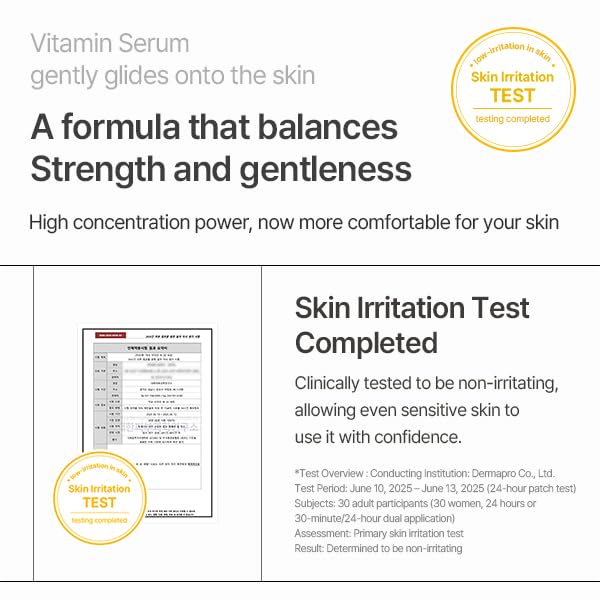 Mixsoon Vitamin C 20 Serum close-up on Niacinamide and Glutathione blend for smoother-looking skin