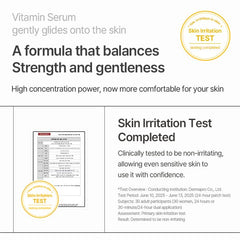 Mixsoon Vitamin C 20 Serum close-up on Niacinamide and Glutathione blend for smoother-looking skin