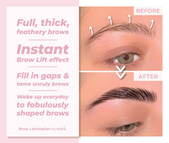 MIYA LASH setting lotion bottle for secure, lasting curl.