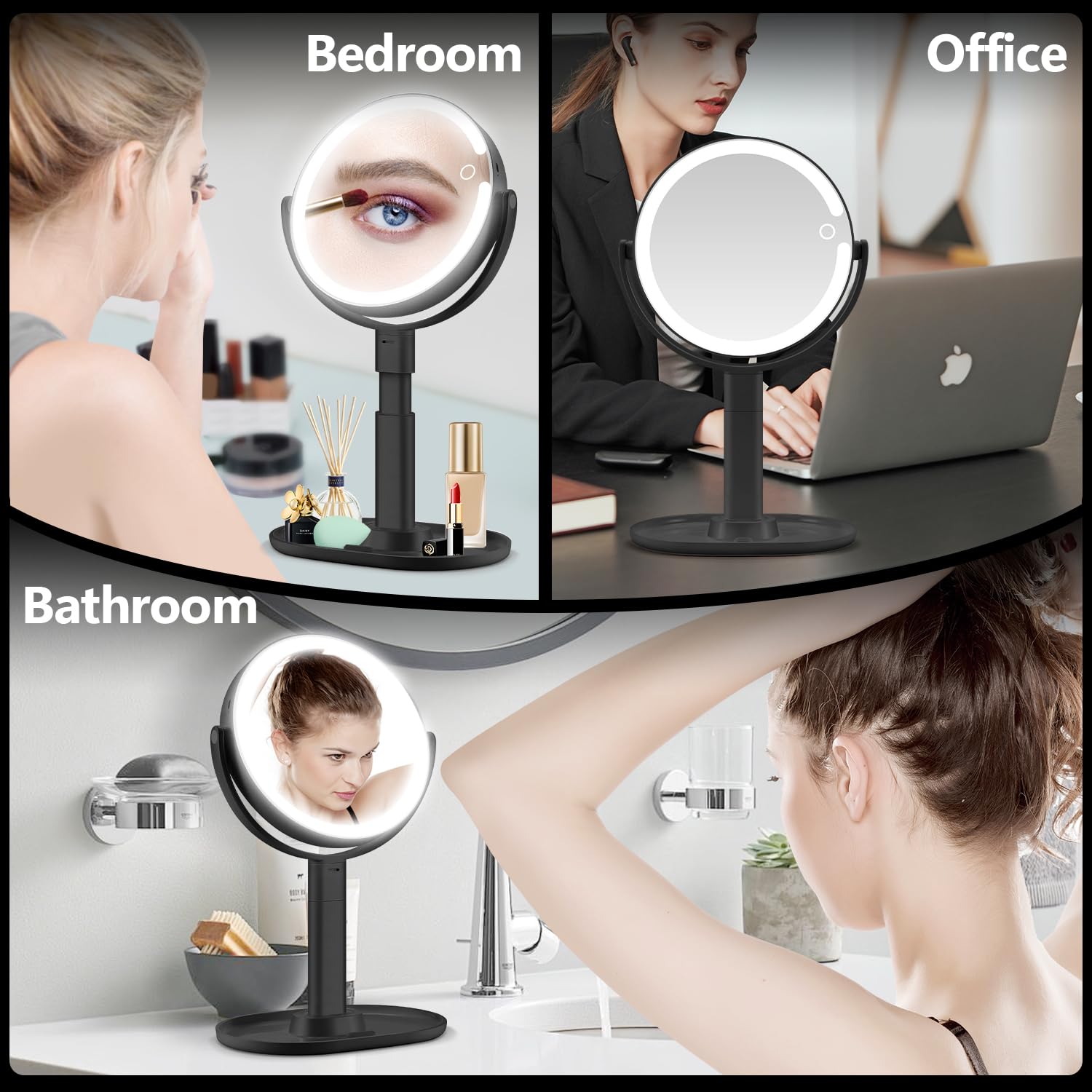 MIYADIVA dual-side magnification supports versatile grooming tasks.