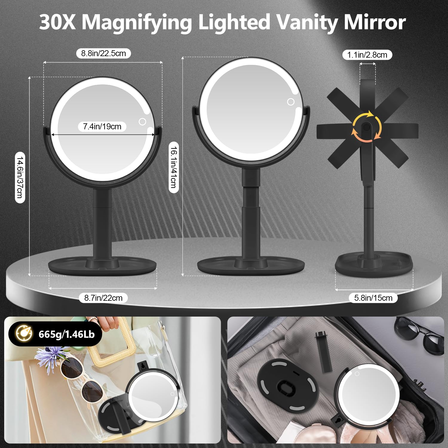 MIYADIVA height-adjustable base fits different desk heights.