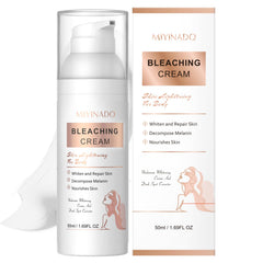 MIYINADO Skin Lightening Cream tube close-up highlighting a brightening formula for radiant skin.