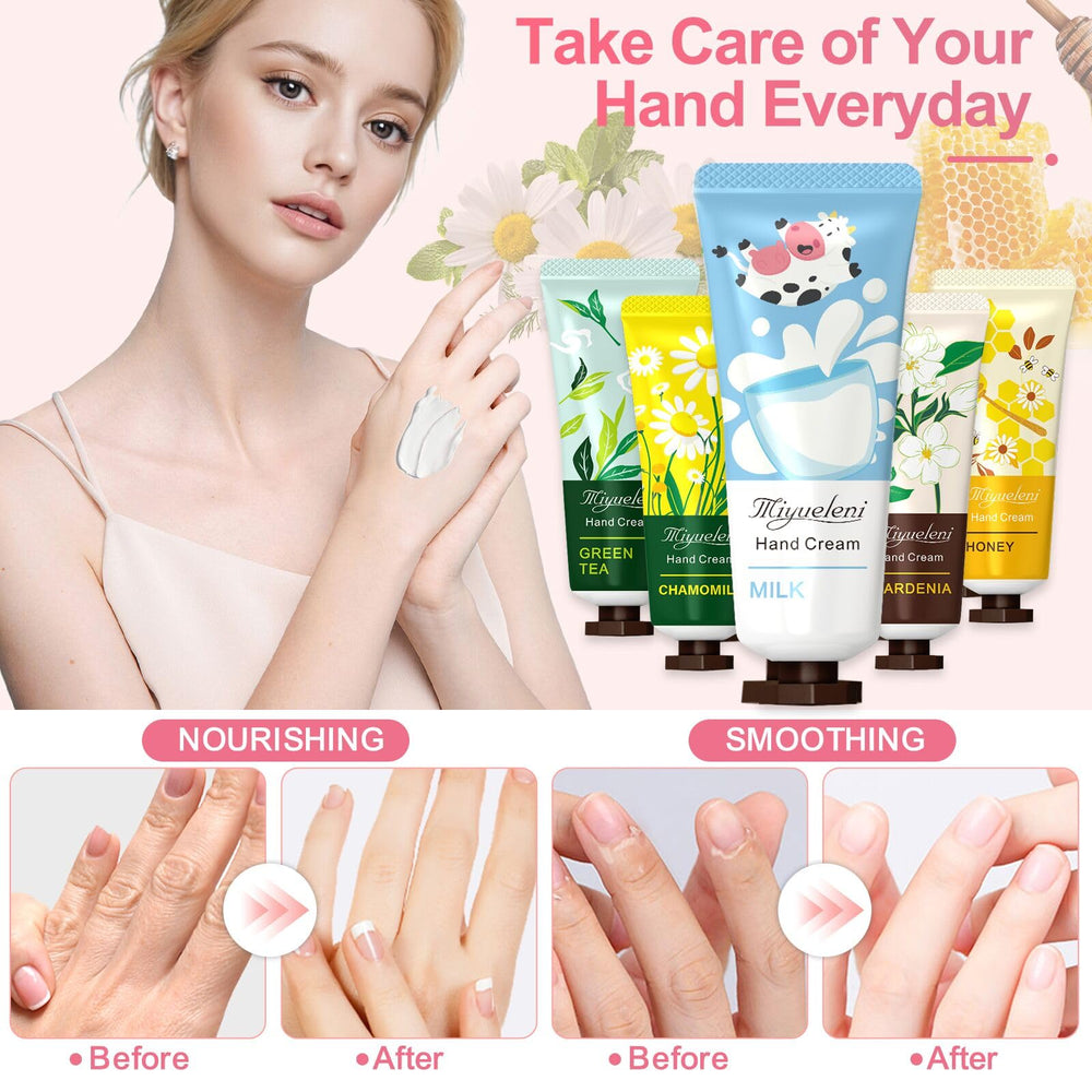 MIYUELENI chamomile hand cream, soothing moisture for dry skin.