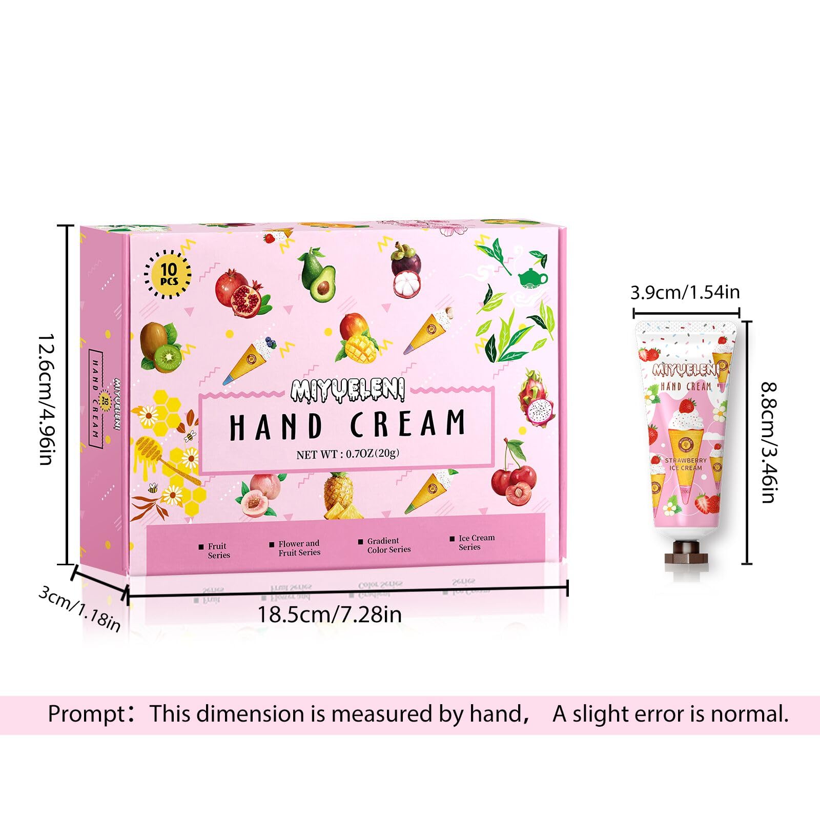 Portable MIYUELENI hand creams ideal for purse, car, or desk.