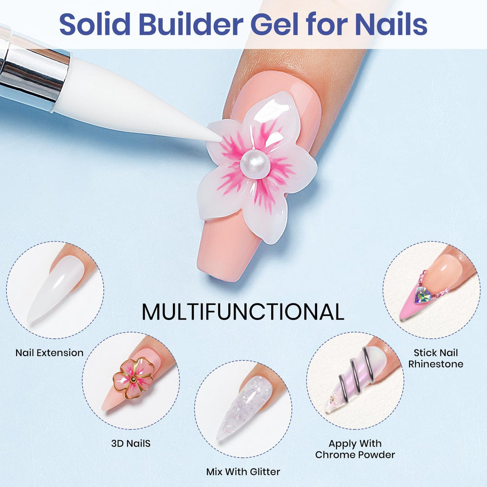 MIZHSE 3D mold helps shape intricate nail designs with solid builder gel.