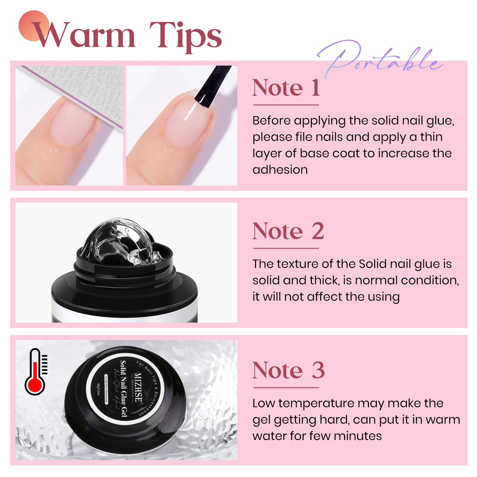 MIZHSE all-in-one nail kit packaging for DIY manicures.