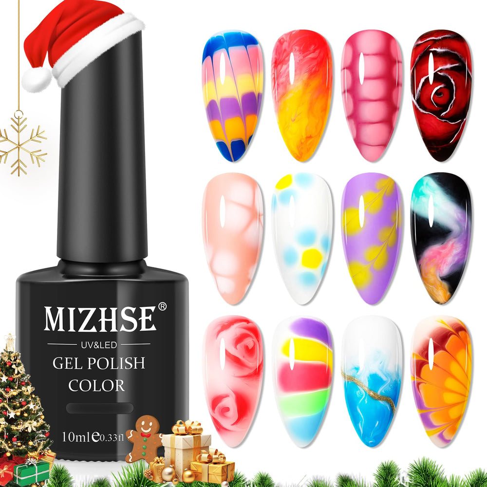 MIZHSE Blooming Gel Nail Polish bottle ready for bloom effects and color diffusion.