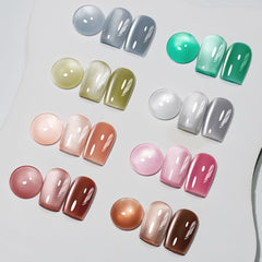 MIZHSE cat-eye gel polish with eight colors for at-home salon looks.