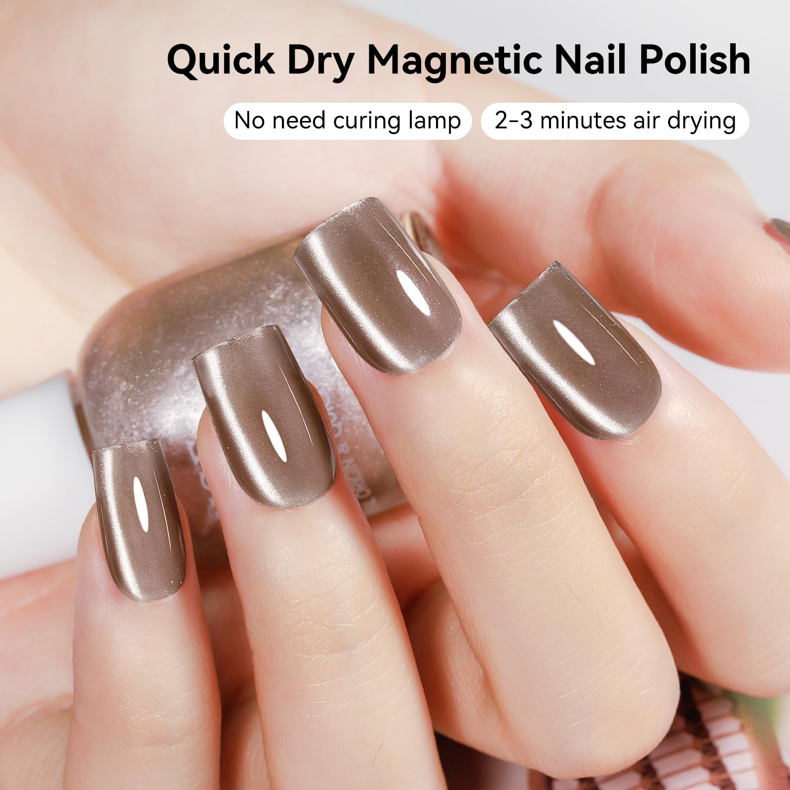 MIZHSE cat eye nail polish air-dry time reference in warm weather