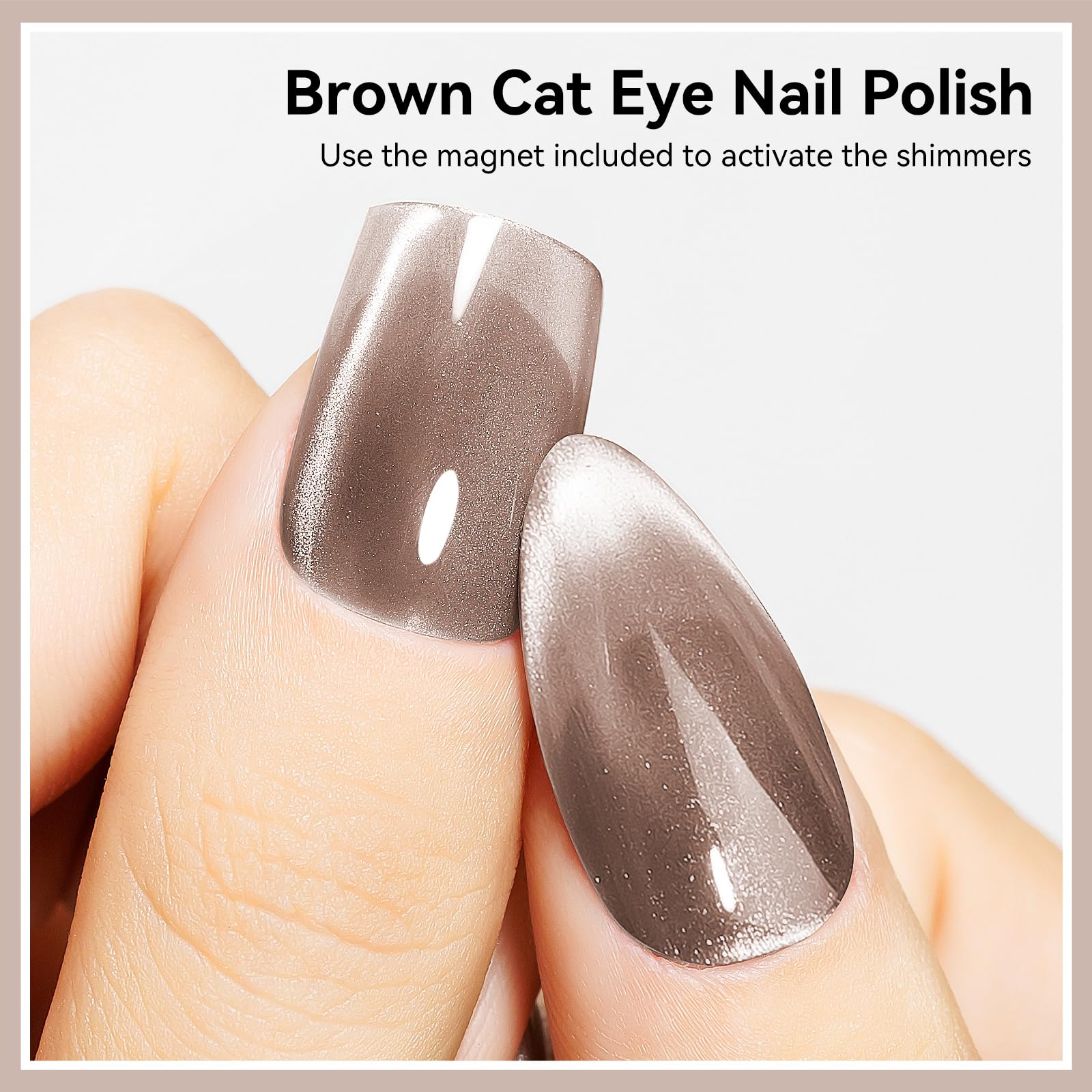 MIZHSE cat eye nail polish brush stroke close-up for easy application