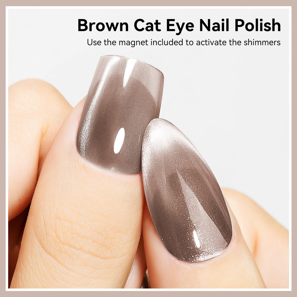 MIZHSE cat eye nail polish brush stroke close-up for easy application