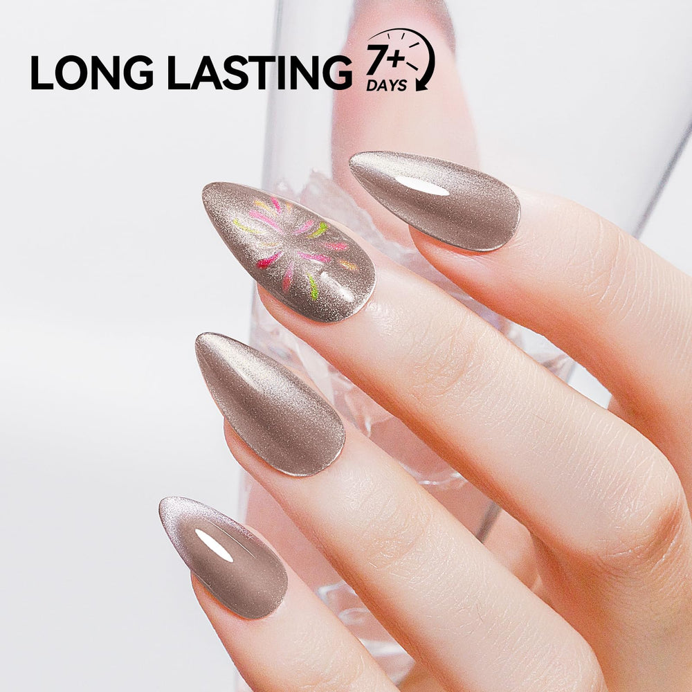MIZHSE cat eye nail polish cap top view branding visible