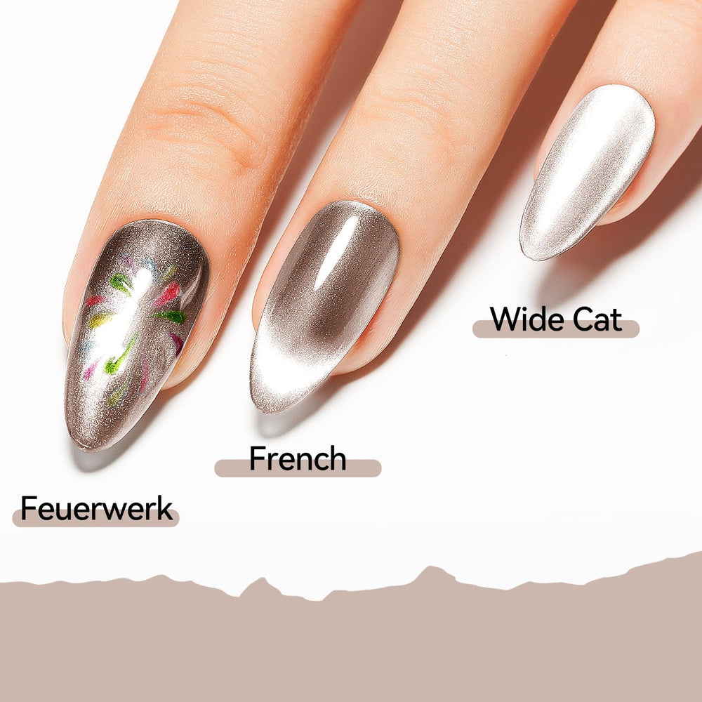 MIZHSE cat eye polish glossy finish close-up with durable look