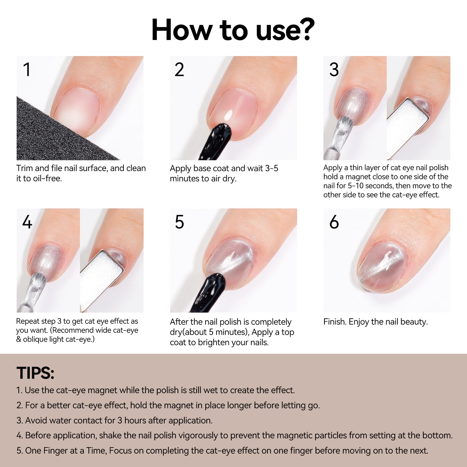 MIZHSE cat eye polish packaging and label for reference
