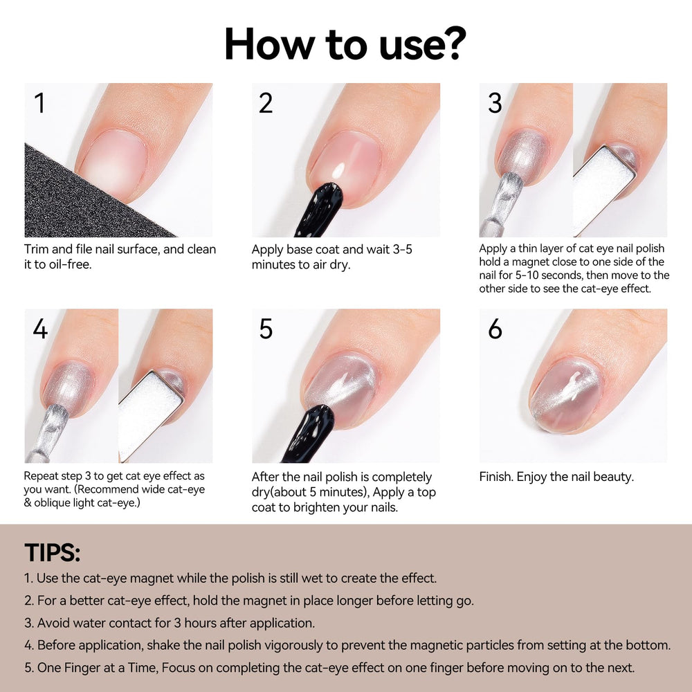 MIZHSE cat eye polish packaging and label for reference