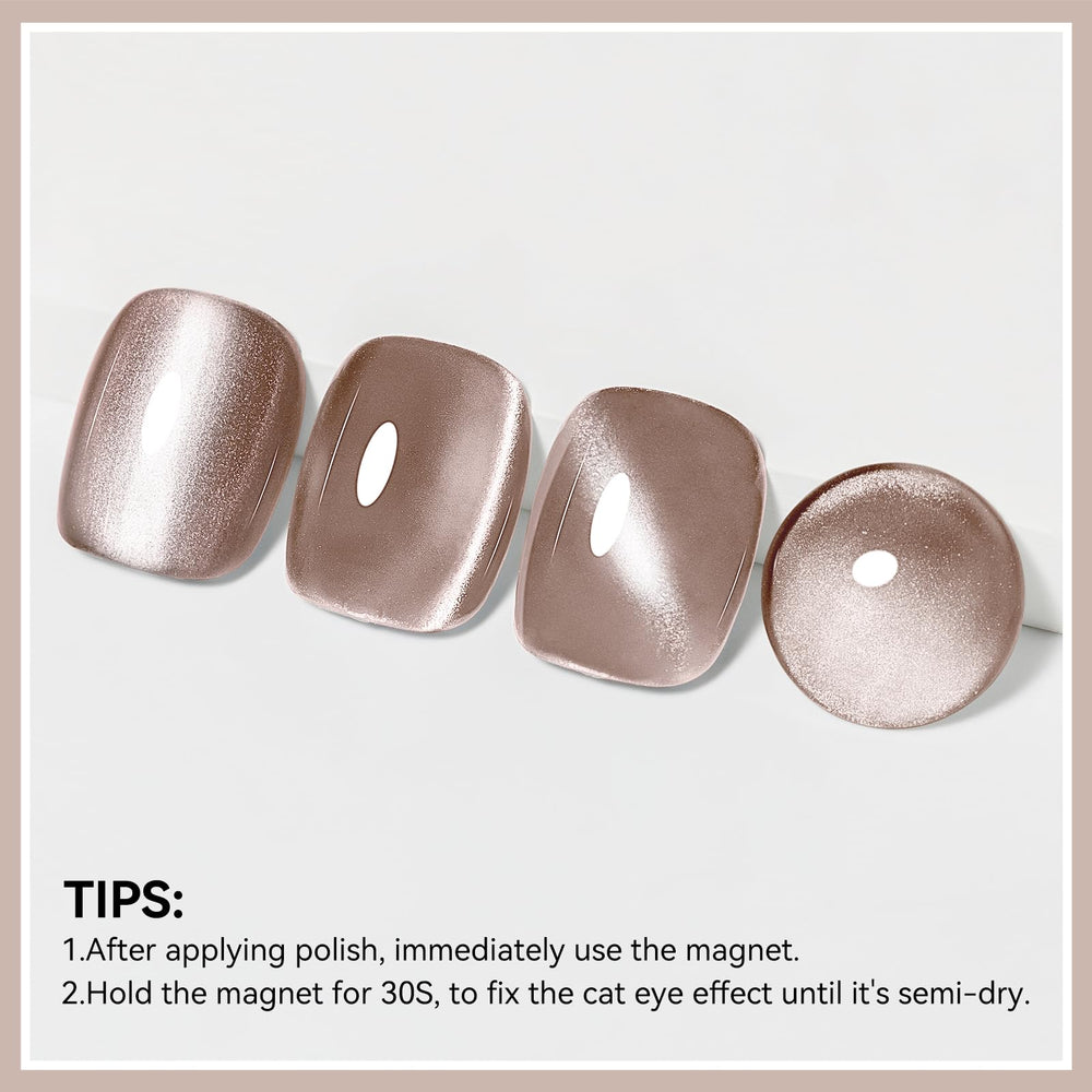 MIZHSE cat eye polish wear on nails showing chic shimmer