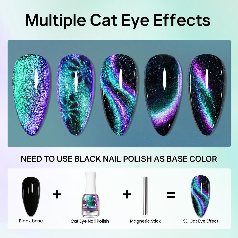 MIZHSE easy application with magnet method for salon-like at-home nails