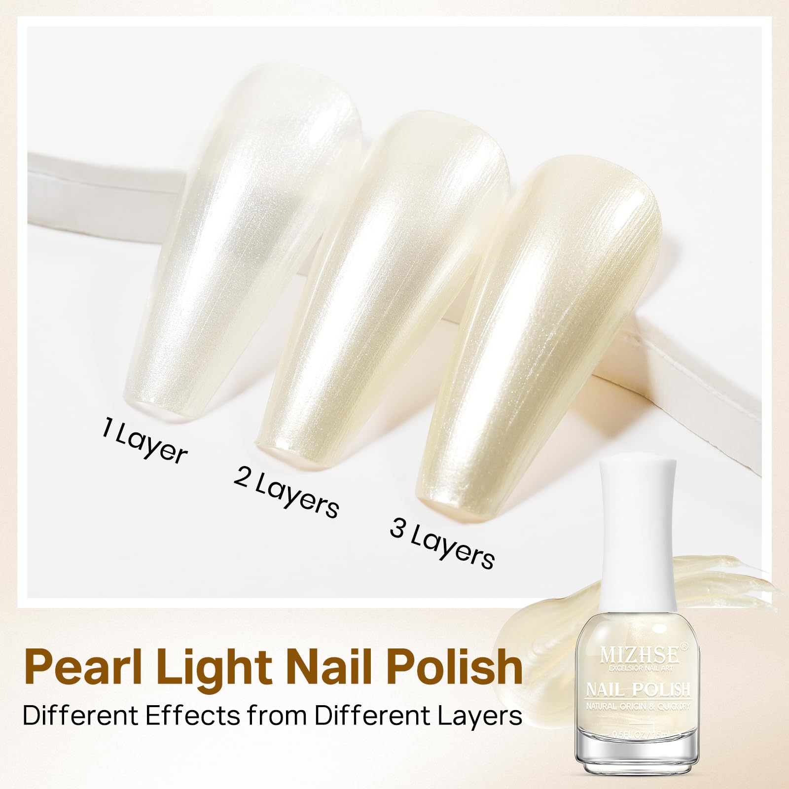 Graphic highlighting fast-dry formula for on-the-go use by MIZHSE.