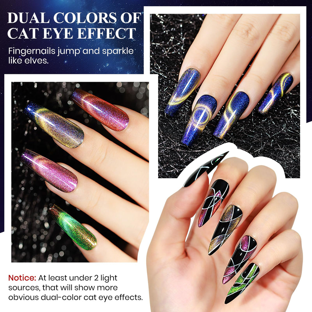 MIZHSE galaxy-shimmer finish adds bold, eye-catching style to nails.