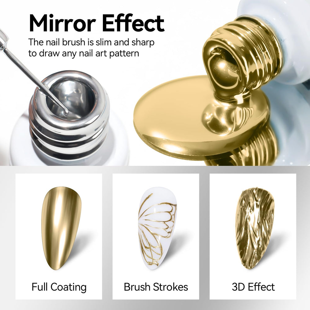 Works on gel and acrylic nails for versatile nail art with MIZHSE.