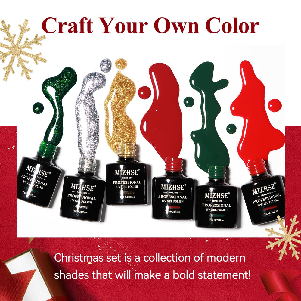 MIZHSE red gel polish for bold, holiday-ready nails