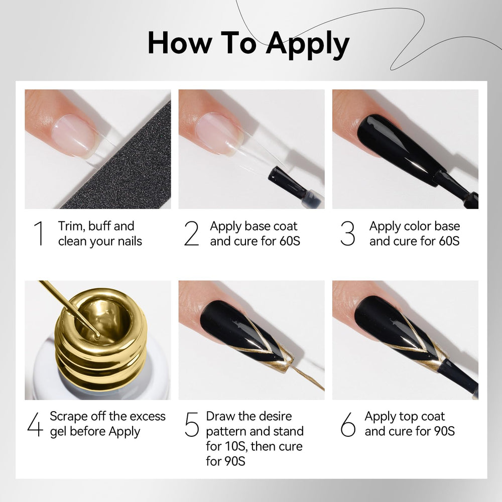 Holiday gift-ready MIZHSE gel liner for nail art lovers.