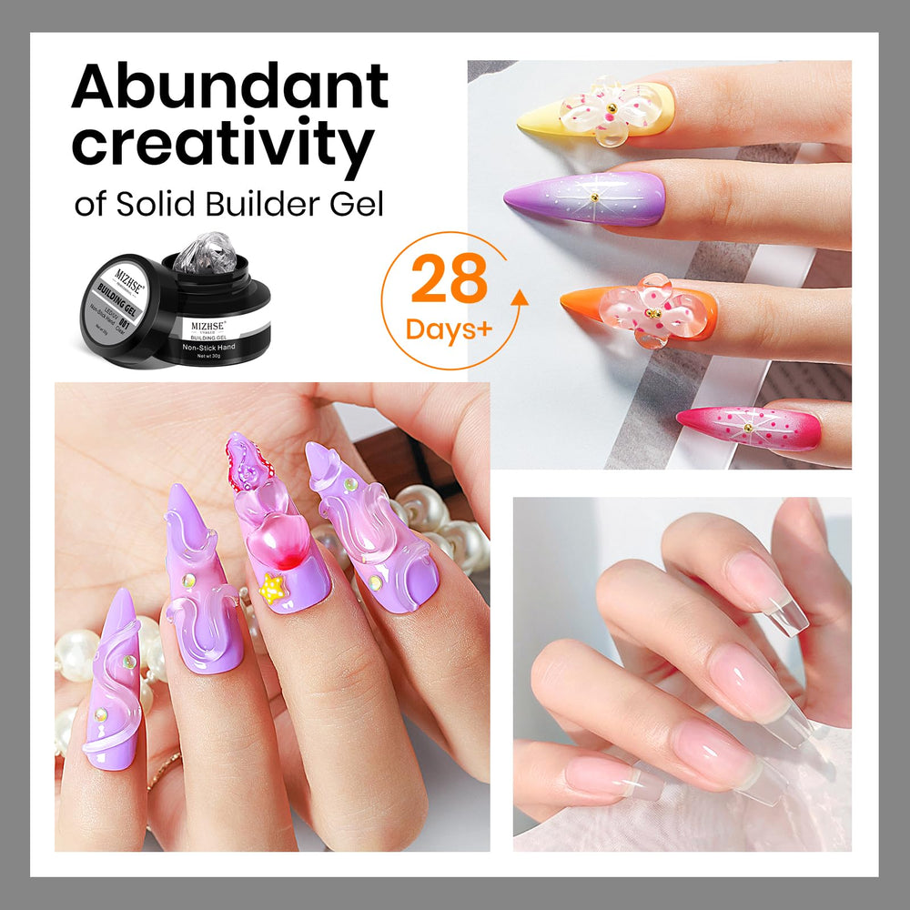 MIZHSE soft, non-sticky gel texture for flexible shaping.