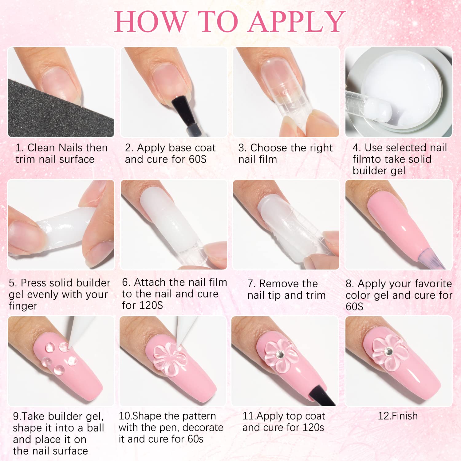 MIZHSE nail extension mold helps sculpt precise profiles.