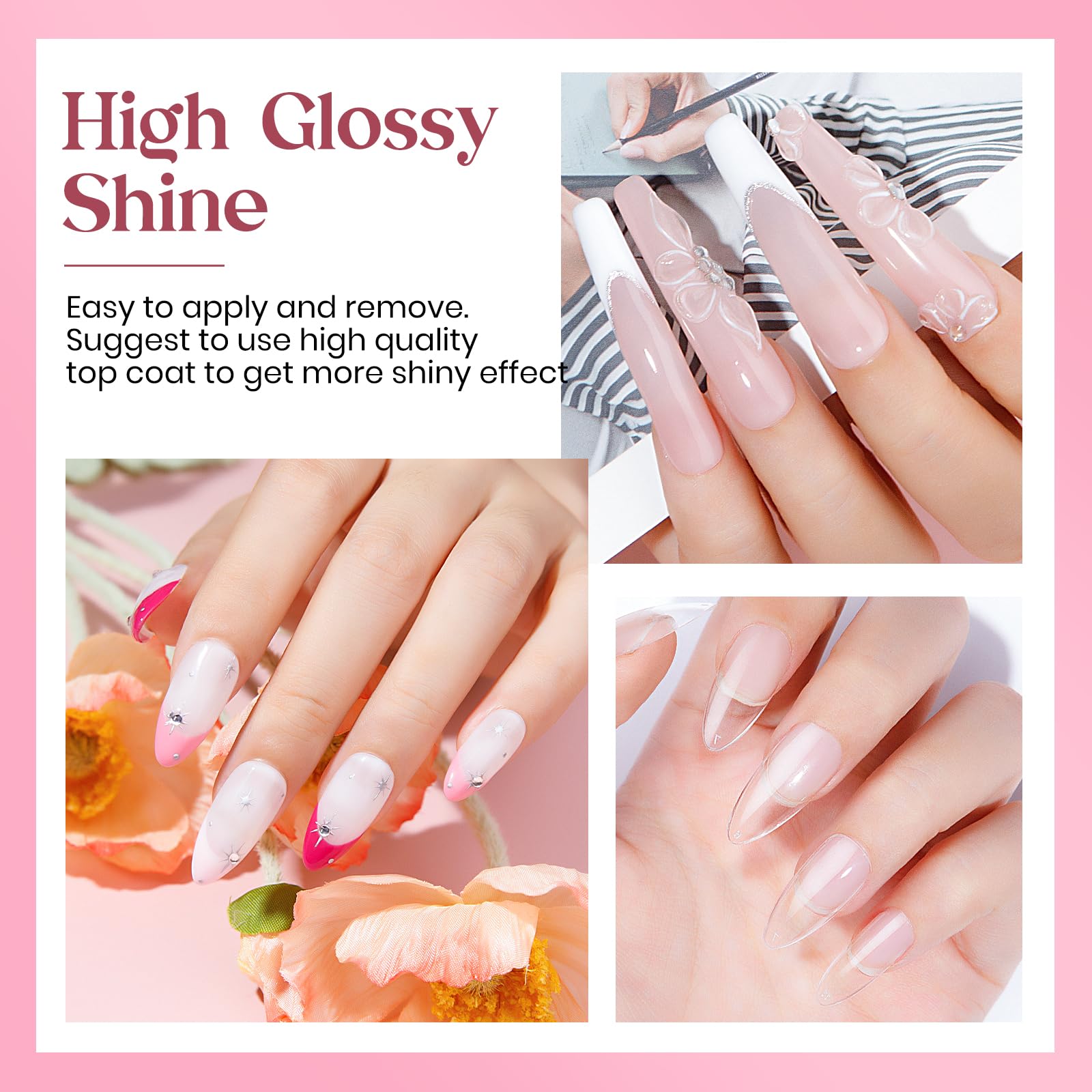 MIZHSE nail file included for prep and shaping.