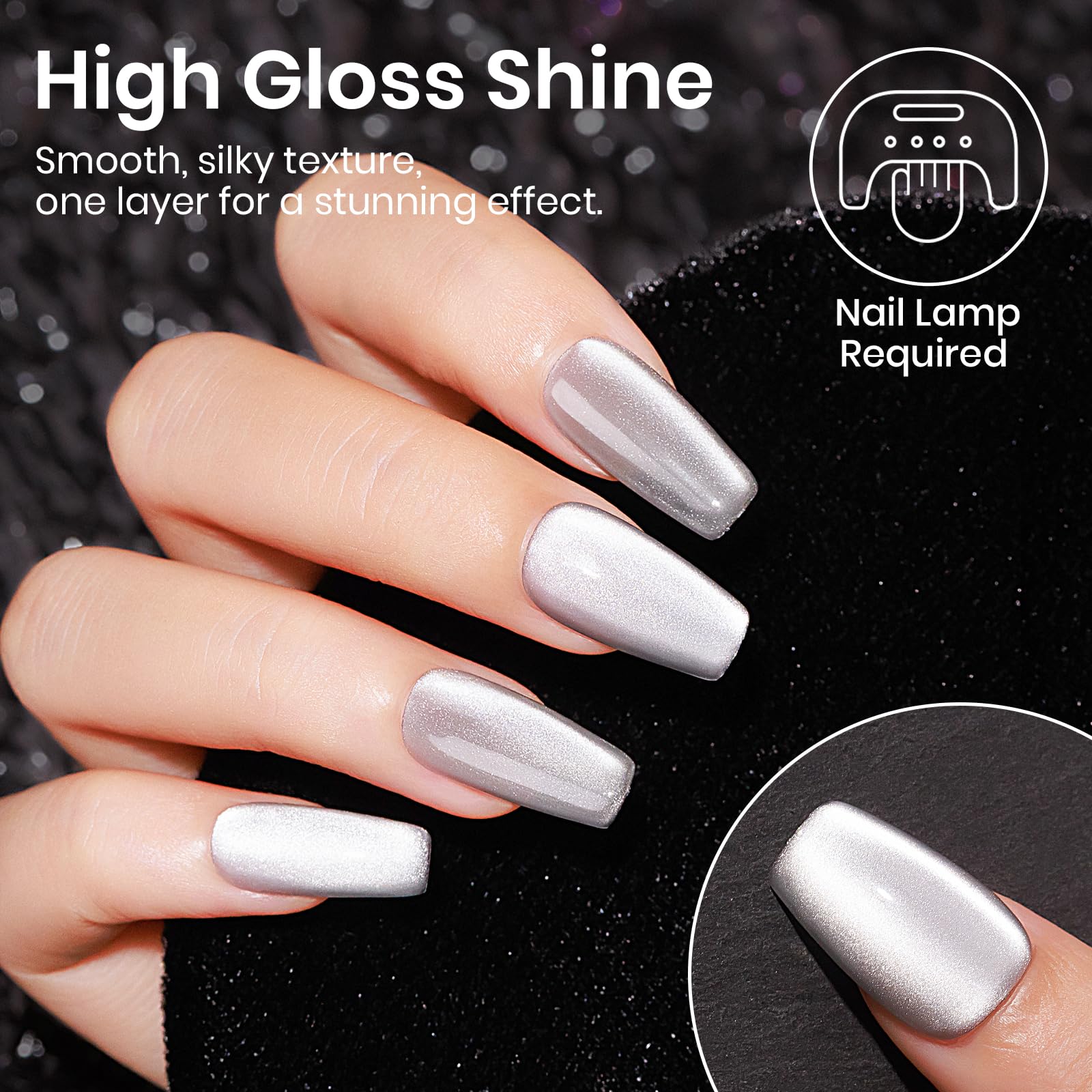 MIZHSE patented gloss finish indicates long lasting shine and salon quality