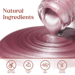 MIZHSE Pink Mirror polish brush close-up for smooth application control.