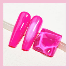 MIZHSE rose red dragon fruit nail swatch showing vibrant coverage.