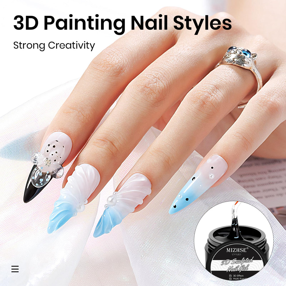 MIZHSE versatile gel set supports DIY nail art at home.