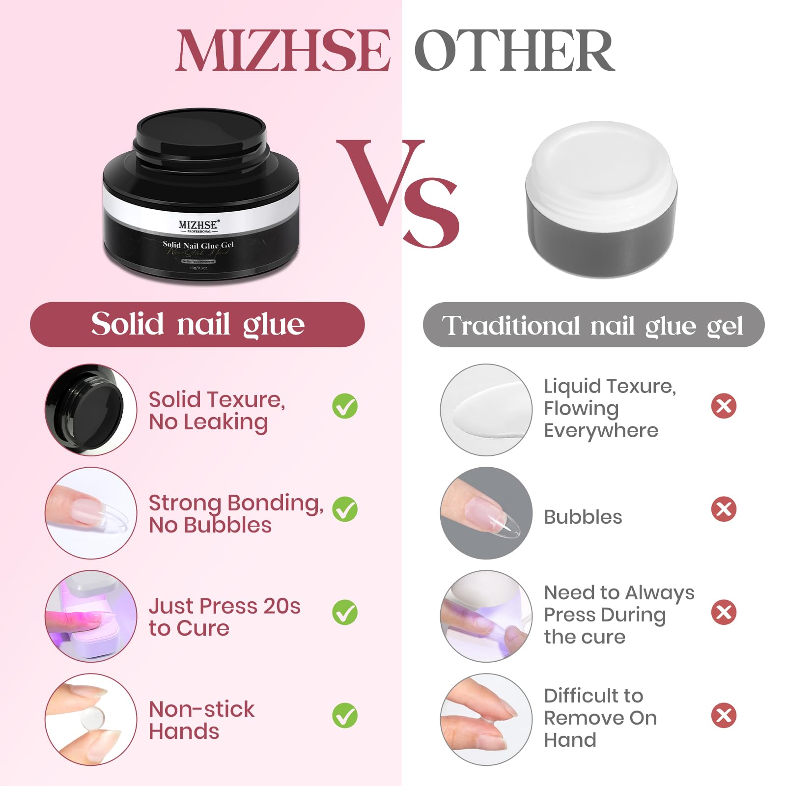MIZHSE top and base gel duo for durable enhancements.