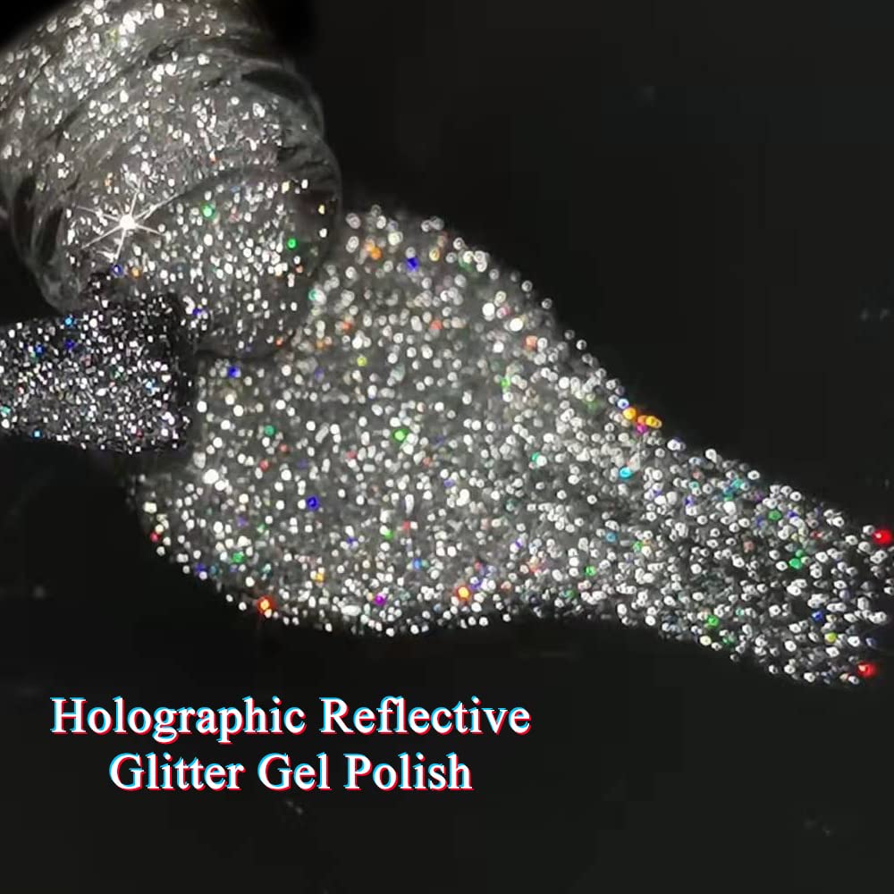 MIZHSE Universal Glitter Gel adapts to any base color for versatile looks.