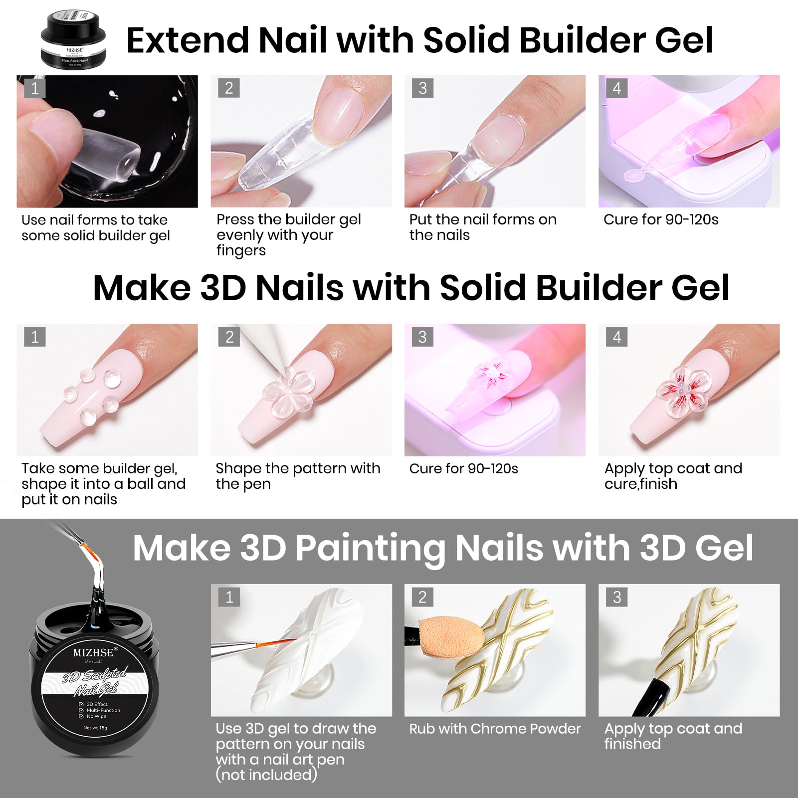 MIZHSE all-in-one nail kit for beginners and enthusiasts.