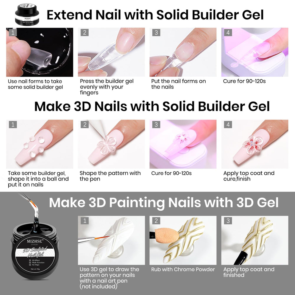 MIZHSE all-in-one nail kit for beginners and enthusiasts.