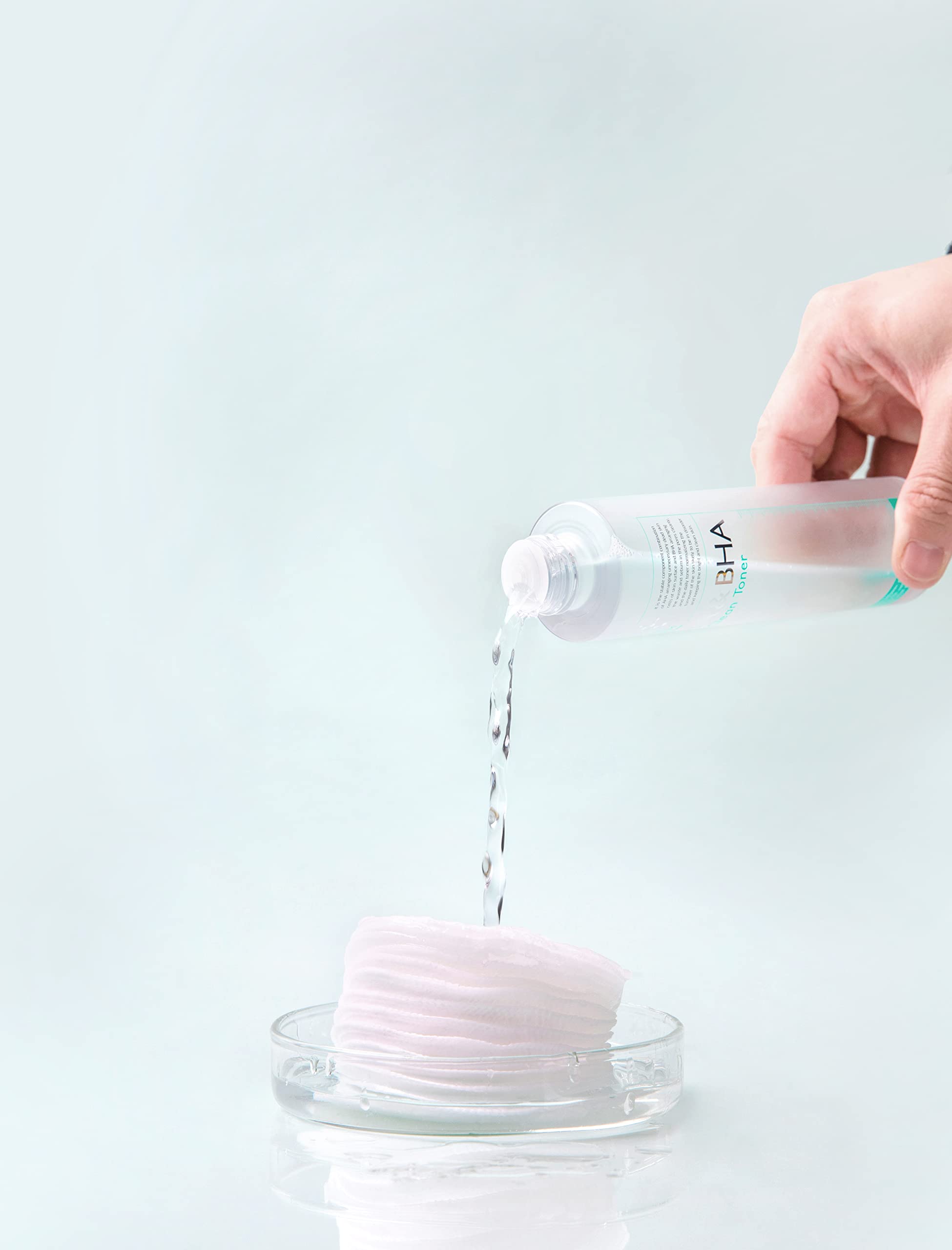 MIZON AHA&BHA exfoliation action hints at smoother texture over time.