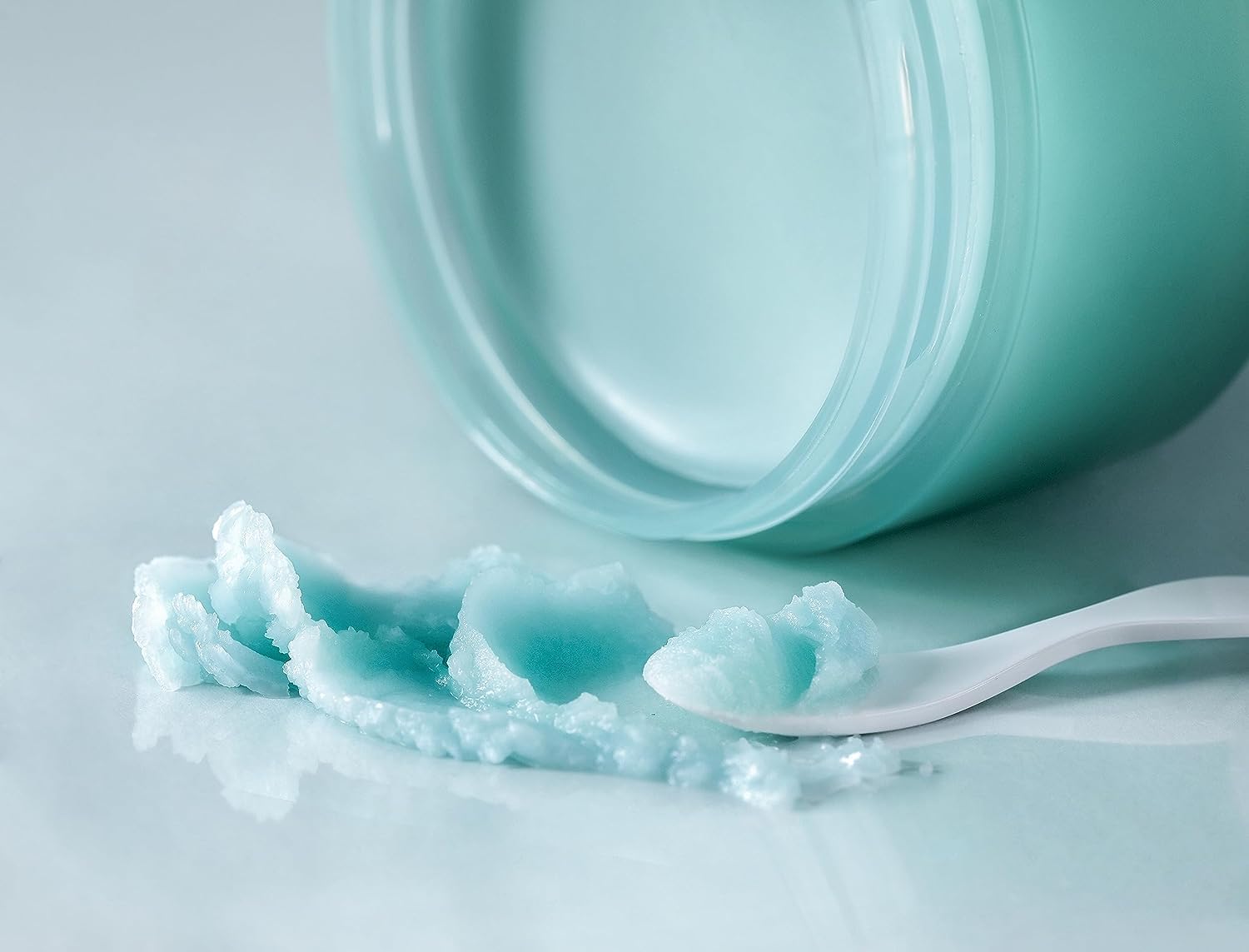 Dispensing feature suggests convenient, mess-free daily use during morning routines.