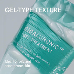 MIZON Cicaluronic application layer on skin indicating long-lasting moisture.