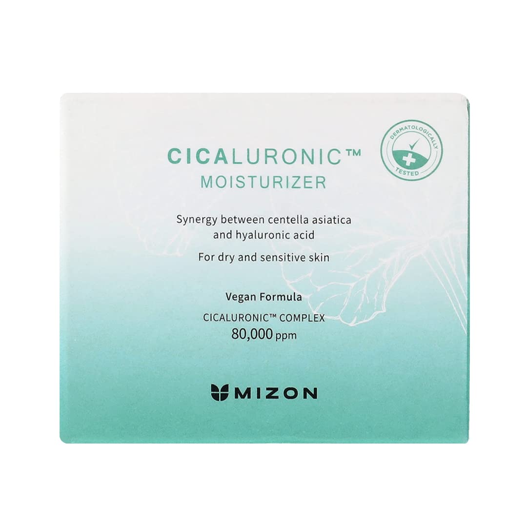 MIZON Cicaluronic Moisturizer jar closeup shows rich texture ideal for dry skin