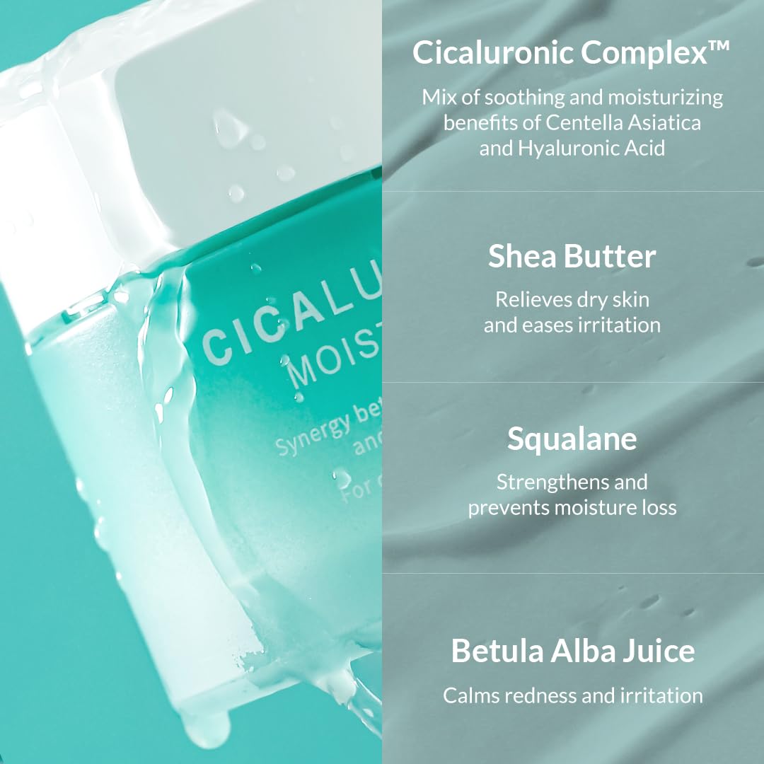 MIZON Cicaluronic Moisturizer includes squalane and shea butter for nourishing feel