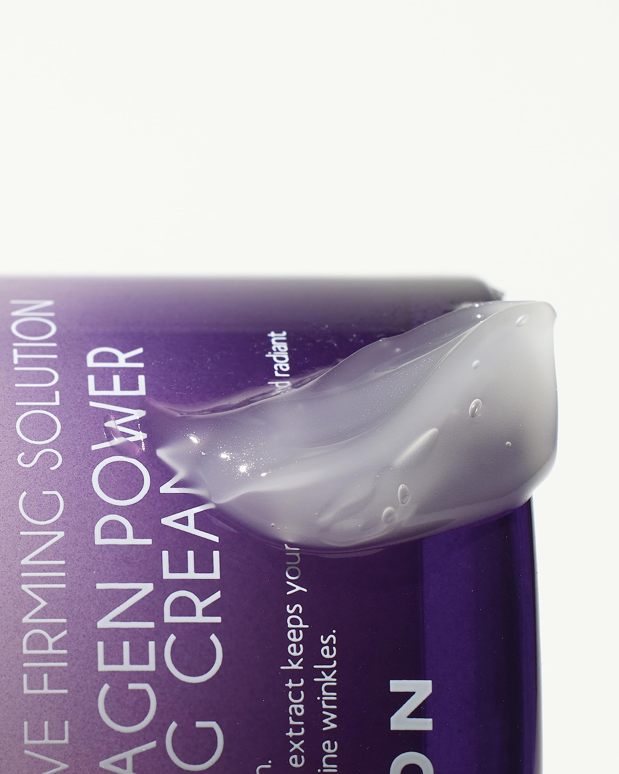 Application on the face illustrates daily firming and glow benefits