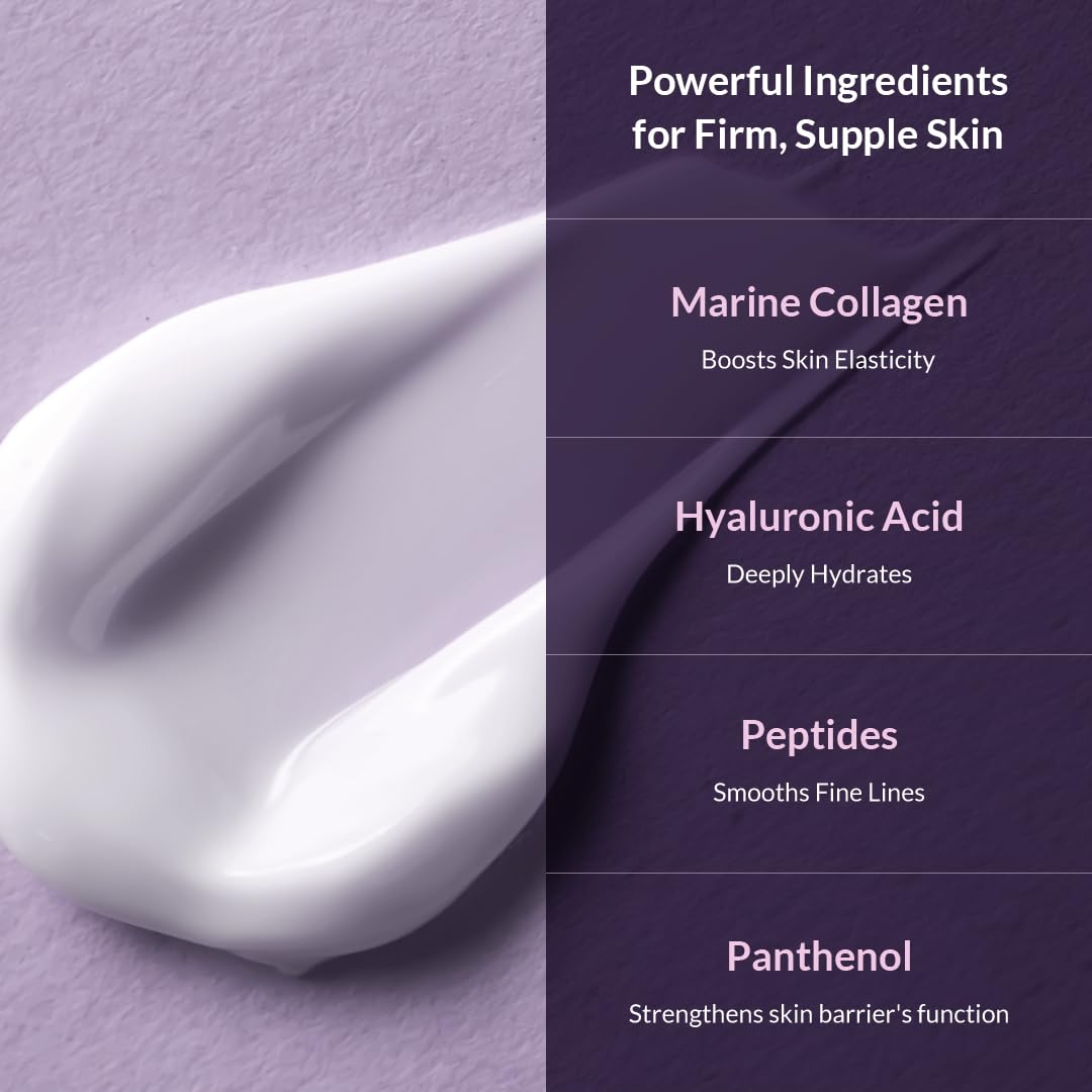 MIZON Collagen Power Lifting Emulsion being patted gently onto skin