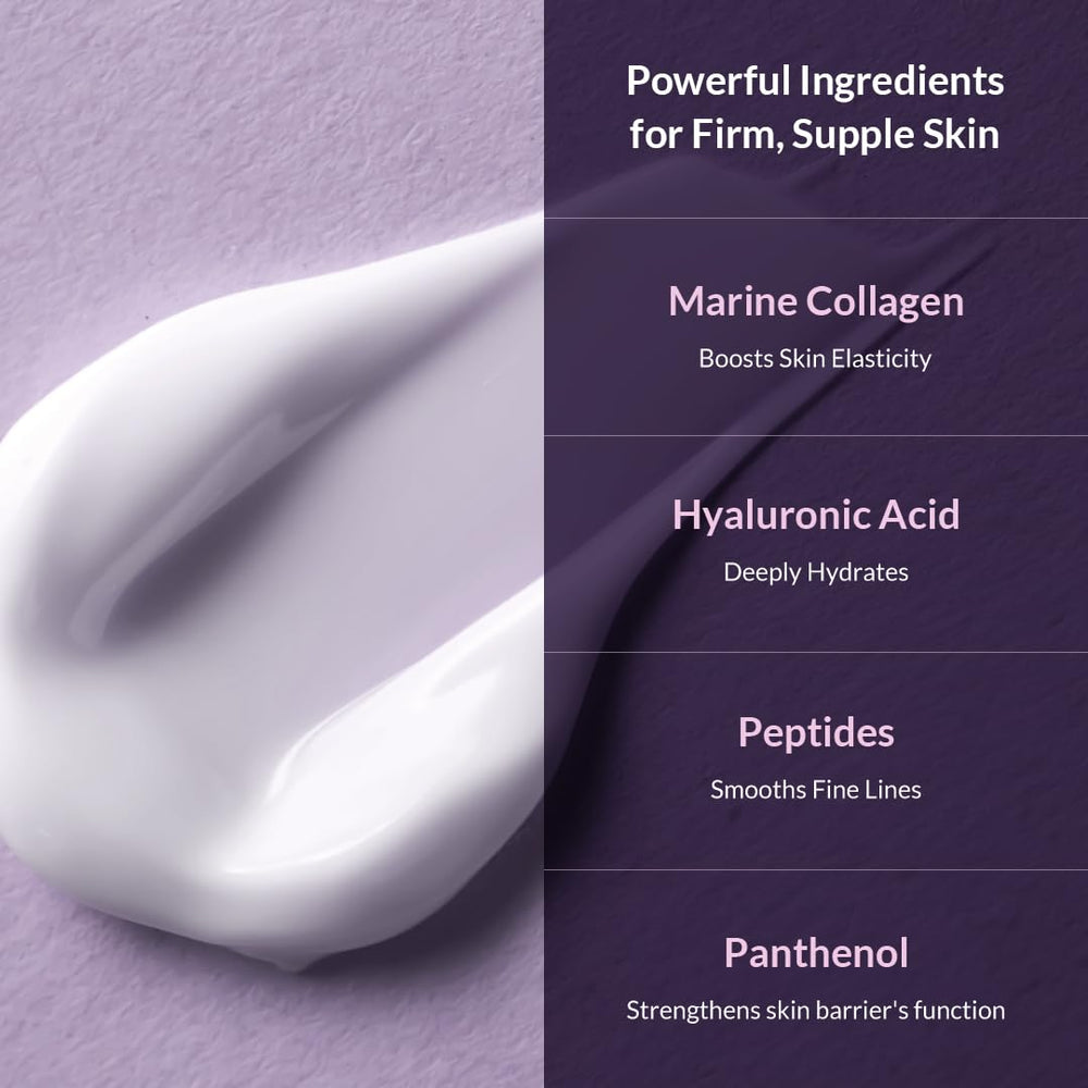 MIZON Collagen Power Lifting Emulsion being patted gently onto skin